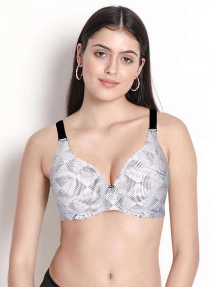 Shyaway HANA White Black Print Seamless T shirt Bra