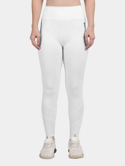 United Classic White Crossover Seam Workout Leggings