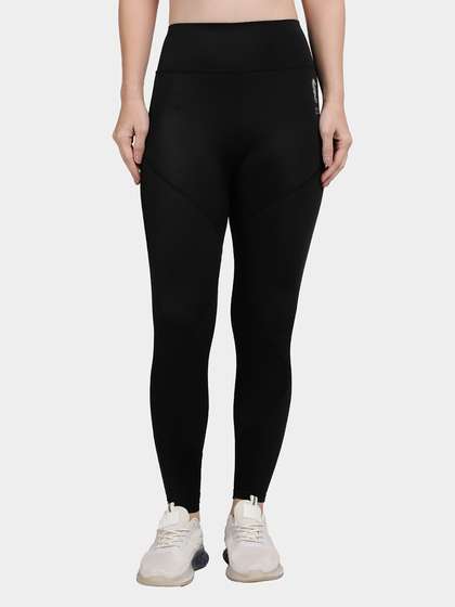 United Classic Black Zig Zag Seam Workout Leggings