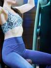 United Classic Cornflower Blue Front Panel Seam Workout Leggings