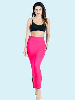 United Classic Hot Pink Saree Shapewear With Side Slits