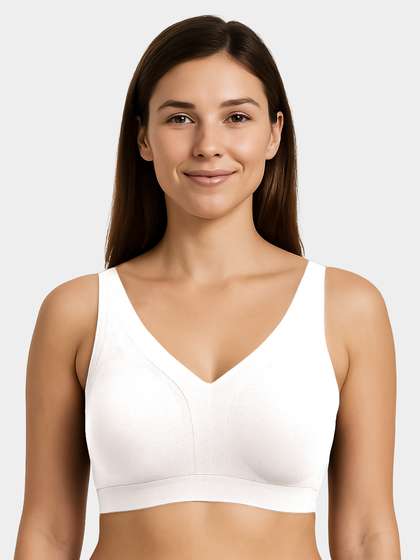 Shyaway Egg Nog Padded Wirefree Firm Support Seamless Bra