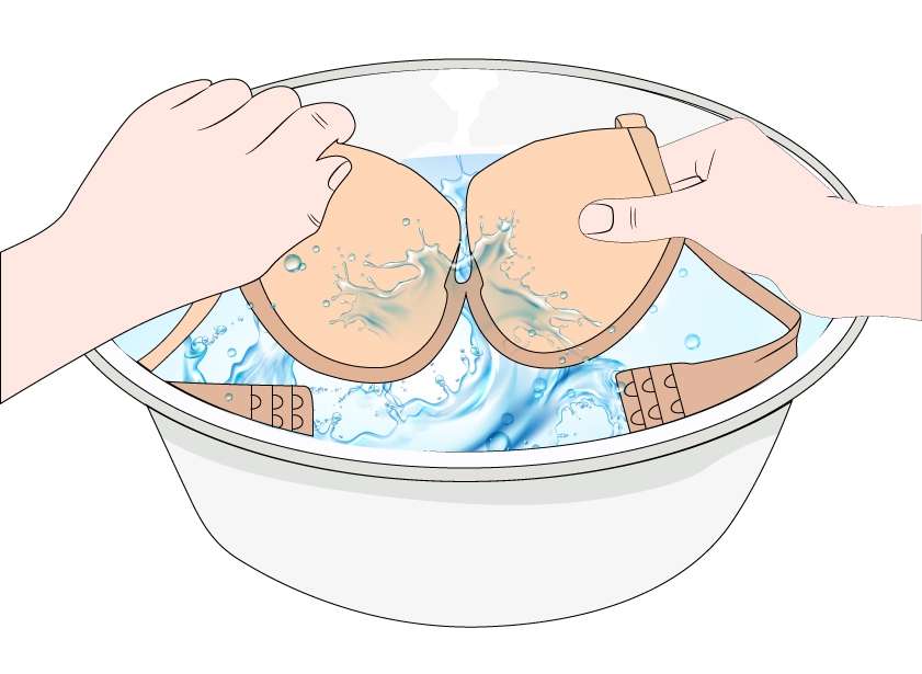 beginner’s bras can either be hand-washed or machine-washed