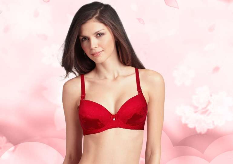 Romantic Red Bridal Bra