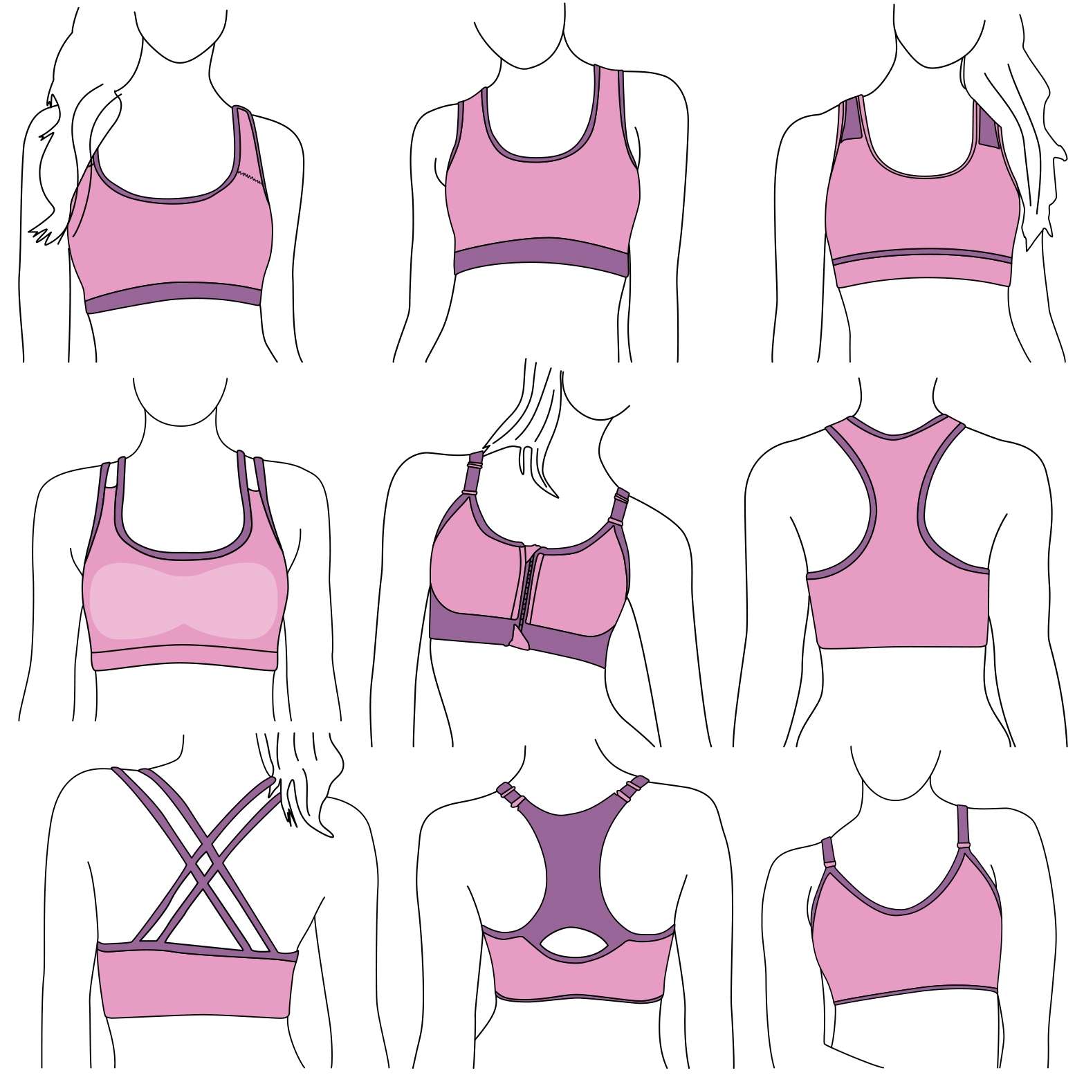 types-of-sports-bra