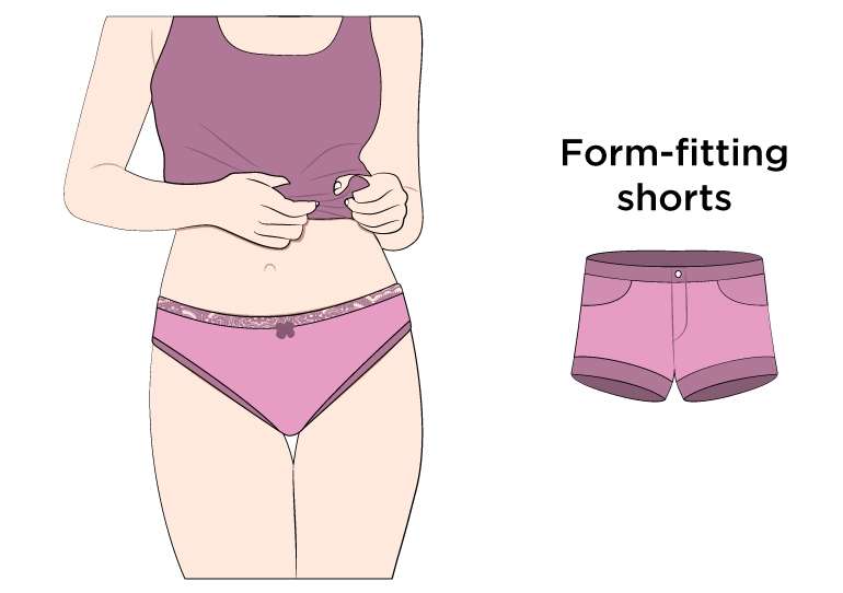 Form-fitting shorts