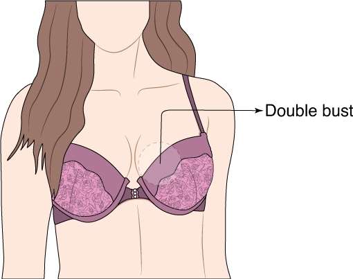 Double bust while wearing bra