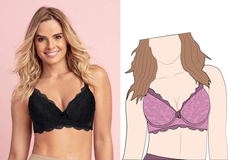 Plus Size Lace Bra