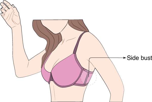 Side bust while wearing bra