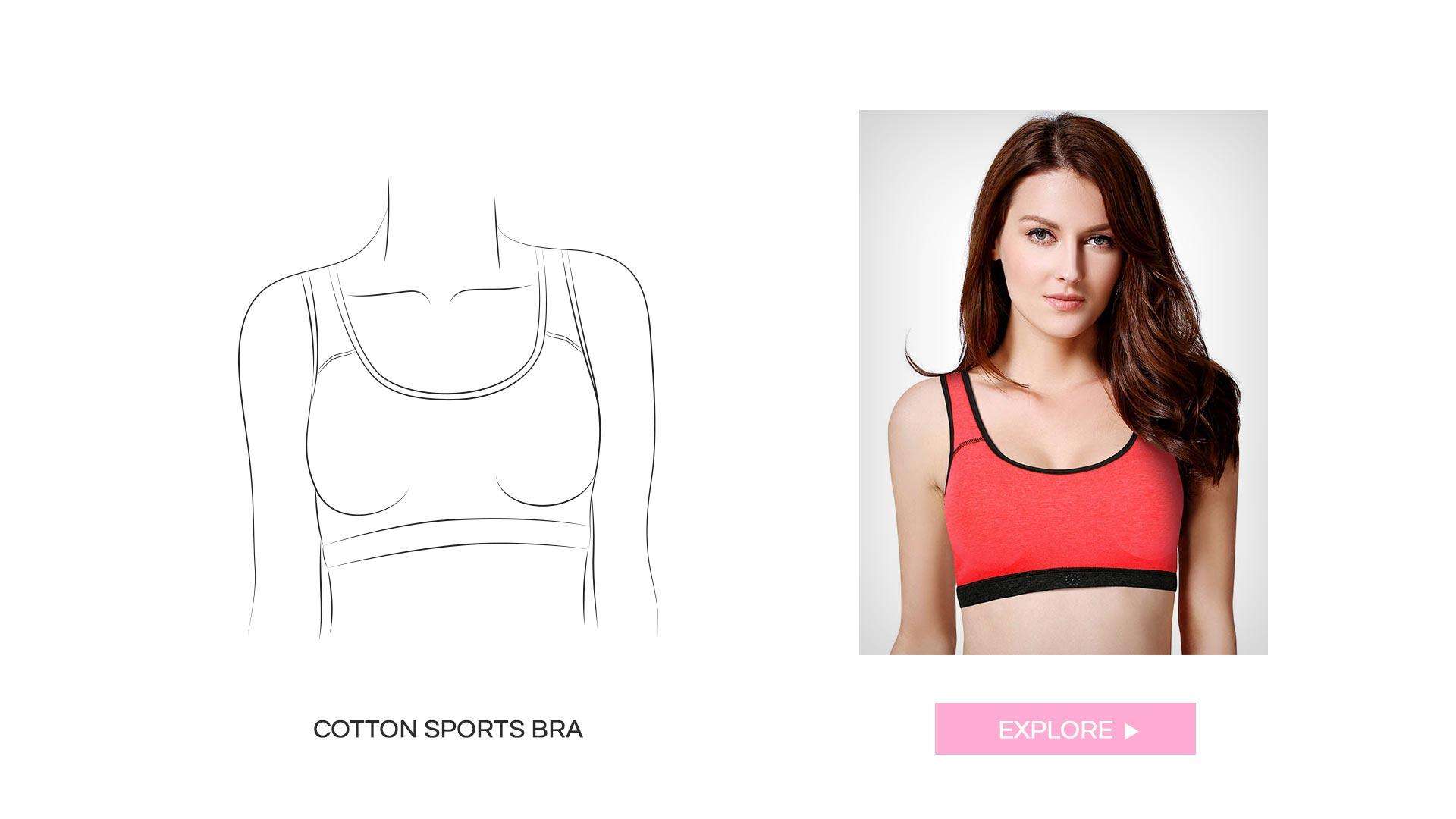 100% Cotton Sports Bra