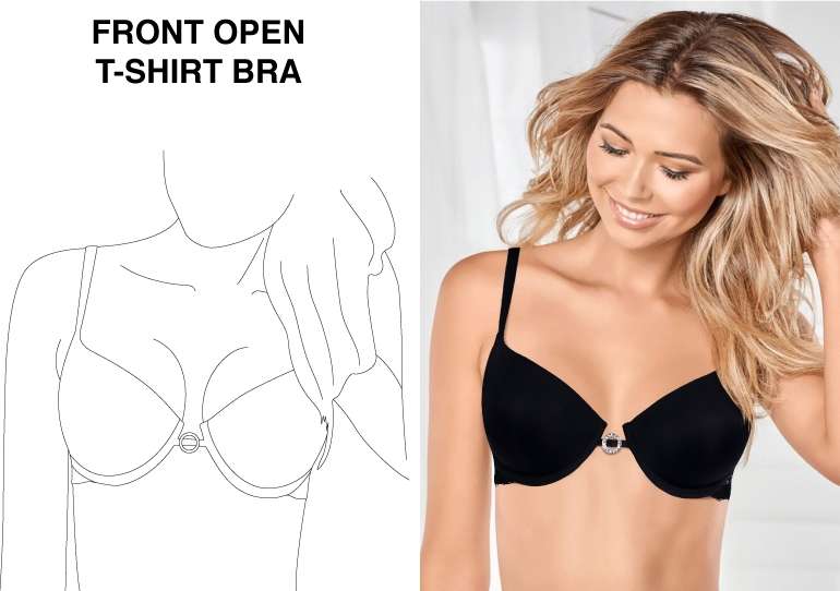 Front Open T-Shirt Bra